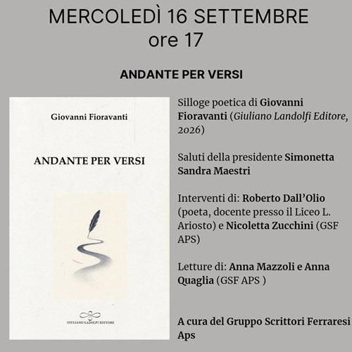 &ldquo;Andante per versi&rdquo;: tracce del secondo Novecento nella silloge poetica di Giovanni Fioravanti