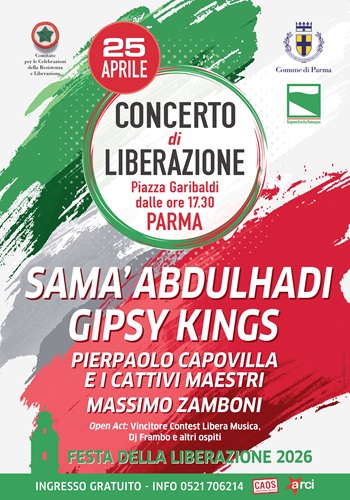 25 aprile 2026 a Parma: Concerto di Liberazione in piazza Garibaldi